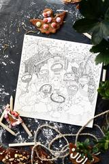 Färgläggningskort Julkrubba, en produkt från Nya Musik som utvecklar och engagerar människor i alla åldrar.