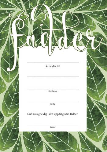 Fadderbrev - löv - pastor, en produkt från Nya Musik som utvecklar och engagerar människor i alla åldrar.