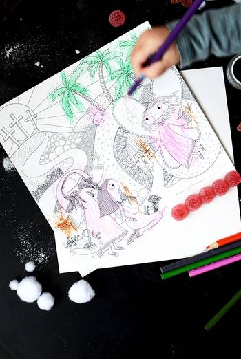 Målarkort - Han är uppstånden, en produkt från Nya Musik som utvecklar och engagerar människor i alla åldrar.