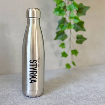 Termosflaska - Jag ger dig styrka - Borstad stål - 0,5 l, en produkt från Nya Musik som utvecklar och engagerar människor i alla åldrar.