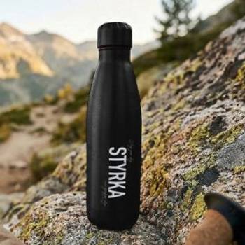 Termosflaska - Jag ger dig styrka - Svart - 0,5 l, en produkt från Nya Musik som utvecklar och engagerar människor i alla åldrar.