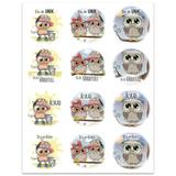 Klistermärke - Ugglor - BP571 - 35 mm, en produkt från Nya Musik som utvecklar och engagerar människor i alla åldrar.