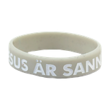 Armband - Silikon barnstrl - Jesus är sanning - Beige, en produkt från Nya Musik som utvecklar och engagerar människor i alla åldrar.
