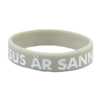 Armband - Silikon barnstrl - Jesus är sanning - Beige, en produkt från Nya Musik som utvecklar och engagerar människor i alla åldrar.