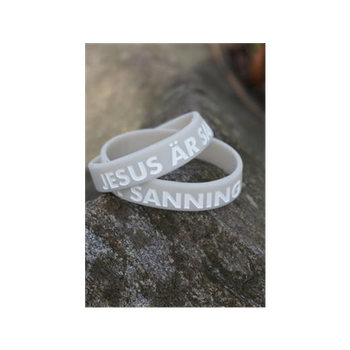 Armband - Silikon barnstrl - Jesus är sanning - Beige, en produkt från Nya Musik som utvecklar och engagerar människor i alla åldrar.
