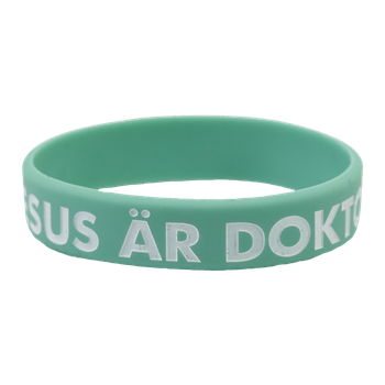 Armband - Silikon barnstrl - Jesus är doktor - Turkos, en produkt från Nya Musik som utvecklar och engagerar människor i alla åldrar.