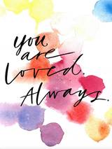 Poster - You Are Loved - 30x40 cm - Folkelind, en produkt från Nya Musik som utvecklar och engagerar människor i alla åldrar.