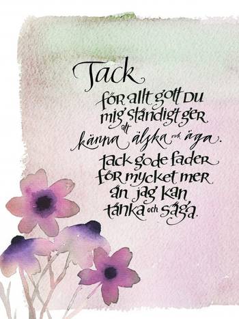 Poster - Tack för allt gott - 30x40 cm - Folkelind, en produkt från Nya Musik som utvecklar och engagerar människor i alla åldrar.