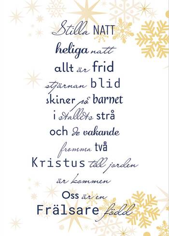 Julkort - Dubbelt med kuvert - BO5014, en produkt från Nya Musik som utvecklar och engagerar människor i alla åldrar.