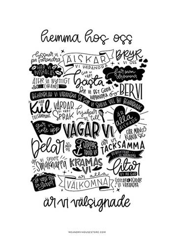 Poster - Hemma hos oss - A3, en produkt från Nya Musik som utvecklar och engagerar människor i alla åldrar.