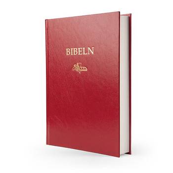 Svenska Folkbibeln 2015 Slimline, röd i hårdpärm, en produkt från Nya Musik som utvecklar och engagerar människor i alla åldrar.