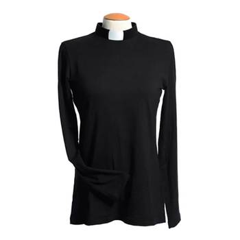 Prästtopp - Dam, lång ärm, svart, en produkt från Nya Musik som utvecklar och engagerar människor i alla åldrar.