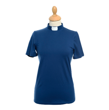 Prästtopp - Dam, kort ärm, mörkblå, en produkt från Nya Musik som utvecklar och engagerar människor i alla åldrar.