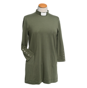 Diakontunika - Dam, 3/4 ärm, khaki, en produkt från Nya Musik som utvecklar och engagerar människor i alla åldrar.