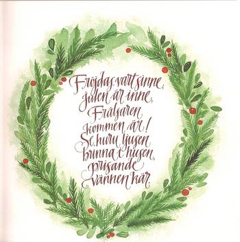 Julkort - Fröjdas vart sinne - Dubbelt, en produkt från Nya Musik som utvecklar och engagerar människor i alla åldrar.