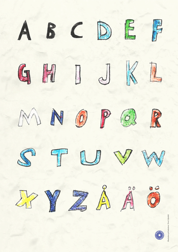 Poster - Alfabetet - 30x40cm, en produkt från Nya Musik som utvecklar och engagerar människor i alla åldrar.