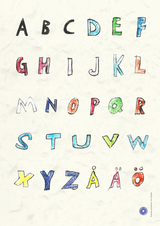 Poster - Alfabetet - 50x70cm, en produkt från Nya Musik som utvecklar och engagerar människor i alla åldrar.