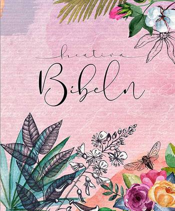 Kreativ Bibel i rosa hårdpärm, en produkt från Nya Musik som utvecklar och engagerar människor i alla åldrar.