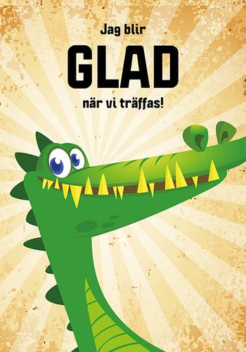 Vykort - Krokodil, en produkt från Nya Musik som utvecklar och engagerar människor i alla åldrar.