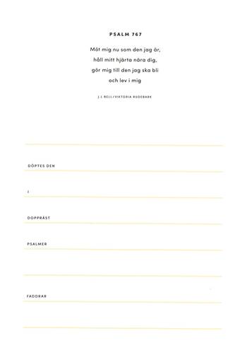 00527779 - Dopbevis - Kalligrafi, en produkt från Nya Musik som utvecklar och engagerar människor i alla åldrar.