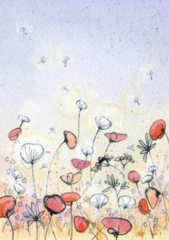 Inbjudan till tacksägelse - Vallmo, en produkt från Nya Musik som utvecklar och engagerar människor i alla åldrar.