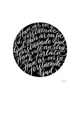 Poster - Förstående Gud - Vit text - A4, en produkt från Nya Musik som utvecklar och engagerar människor i alla åldrar.