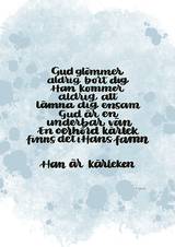 Poster - Gud glömmer aldrig bort - A4, en produkt från Nya Musik som utvecklar och engagerar människor i alla åldrar.