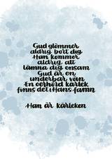 Poster - Gud glömmer aldrig bort - A3, en produkt från Nya Musik som utvecklar och engagerar människor i alla åldrar.