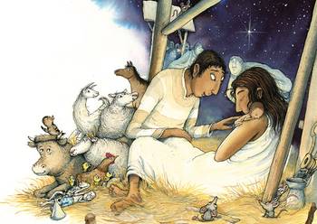 Vykort : Jesus födelse 10-pack, en produkt från Nya Musik som utvecklar och engagerar människor i alla åldrar.