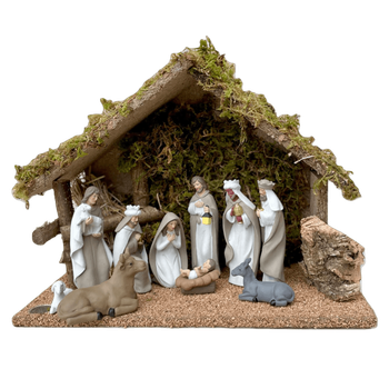 Julkrubba med stall - PE15715-549, en produkt från Nya Musik som utvecklar och engagerar människor i alla åldrar.