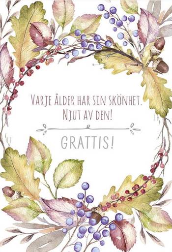 Kort - Grattis! Varje ålder har sin skönhet - Dubbelt, en produkt från Nya Musik som utvecklar och engagerar människor i alla åldrar.