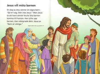 Barnens lättlästa bibel, en produkt från Nya Musik som utvecklar och engagerar människor i alla åldrar.