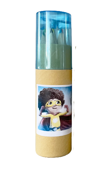 Färgpennor - Superhjälte - Du är värdefull, en produkt från Nya Musik som utvecklar och engagerar människor i alla åldrar.