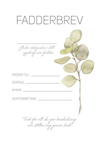 Fadderbrev - Eucalyptus - 10-pack, en produkt från Nya Musik som utvecklar och engagerar människor i alla åldrar.