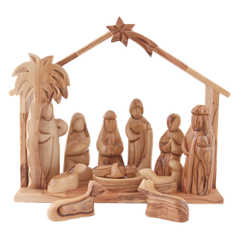 Julkrubba - Olivträ - Fairtrade, en produkt från Nya Musik som utvecklar och engagerar människor i alla åldrar.