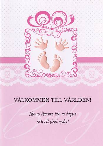 Kort - Välkommen till världen - Dubbelt rosa, en produkt från Nya Musik som utvecklar och engagerar människor i alla åldrar.