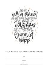 Konfirmationsminne - Jag vet vilka planer jag har för er - Frikyrkan, en produkt från Nya Musik som utvecklar och engagerar människor i alla åldrar.