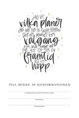 Konfirmationsminne - Jag vet vilka planer jag har för er - Svenska kyrkan, en produkt från Nya Musik som utvecklar och engagerar människor i alla åldrar.