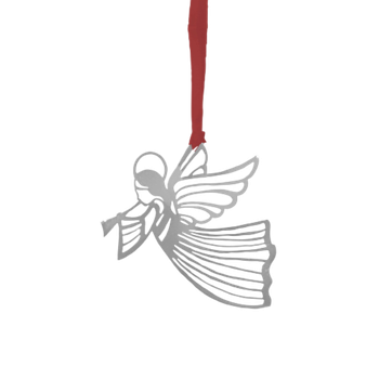 Hängdekoration - Flygande ängel - Silverfärgad, en produkt från Nya Musik som utvecklar och engagerar människor i alla åldrar.