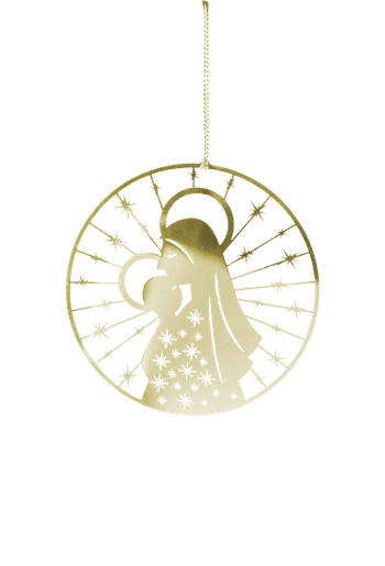 Hängdekoration - Maria och Jesusbarnet, en produkt från Nya Musik som utvecklar och engagerar människor i alla åldrar.