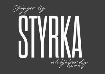 Vykort - Jag ger dig styrka, en produkt från Nya Musik som utvecklar och engagerar människor i alla åldrar.