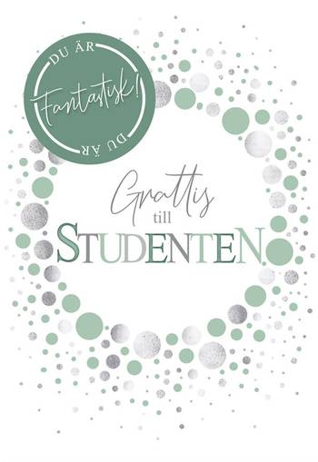 Dubbelt kort – Student - Du är fantastisk!, en produkt från Nya Musik som utvecklar och engagerar människor i alla åldrar.