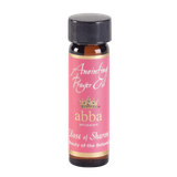 Oljeflaska med parfym – Sarons ros, en produkt från Nya Musik som utvecklar och engagerar människor i alla åldrar.