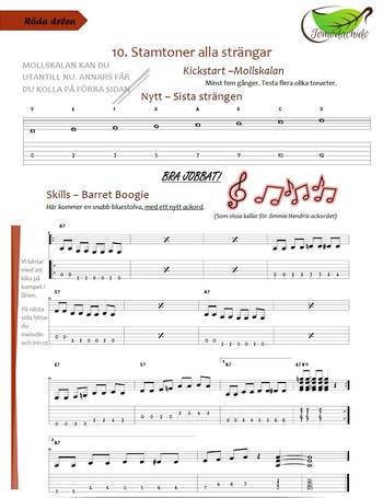 Kickstarta - Kickstarta - Nya Skills - Elgitarr - Röda boken - del 5, en produkt från Nya Musik som utvecklar och engagerar människor i alla åldrar.