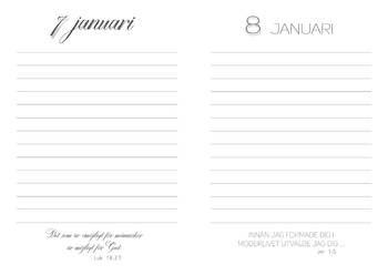 Dagbokskalender med bibelord - Grå, en produkt från Nya Musik som utvecklar och engagerar människor i alla åldrar.