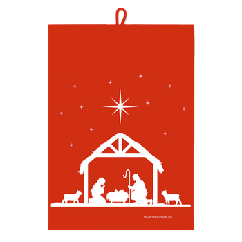 Kökshandduk - Julkrubba - 50x35 cm, en produkt från Nya Musik som utvecklar och engagerar människor i alla åldrar.