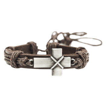 Armband - Läder - Kors, en produkt från Nya Musik som utvecklar och engagerar människor i alla åldrar.