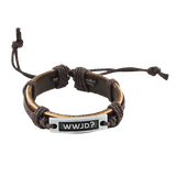 Armband - Läder - WWJD, en produkt från Nya Musik som utvecklar och engagerar människor i alla åldrar.
