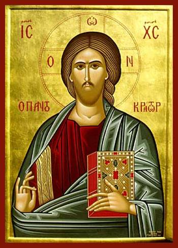 Ikon - Kristusmotiv - Pantokrator - 6x9 cm, en produkt från Nya Musik som utvecklar och engagerar människor i alla åldrar.