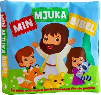 Tygbok Min mjuka bibel, en produkt från Nya Musik som utvecklar och engagerar människor i alla åldrar.